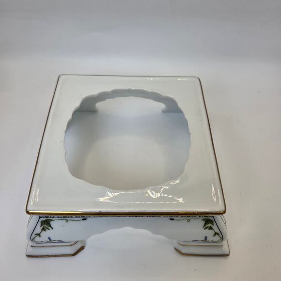 Franklin Porcelain 1986 Decorative Teapot w Stand Flowers Birds Japan FP Vintage - Picture 7 of 15